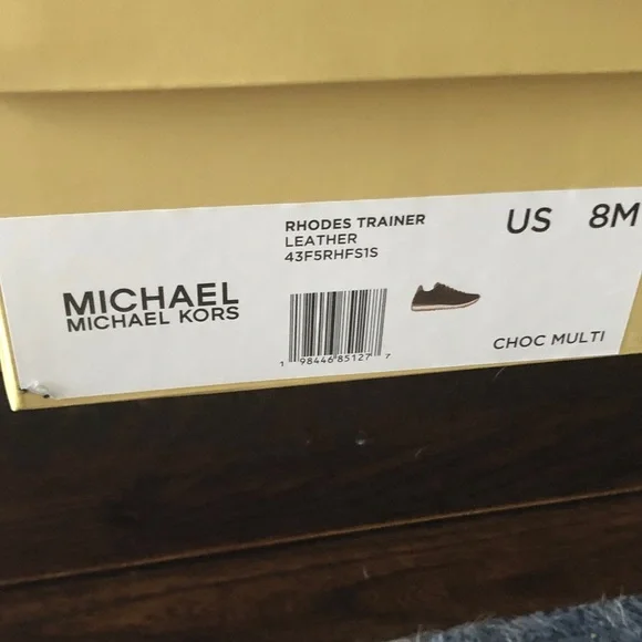 Michael Kors Men's Chocolate Leather Sneakers - Picture 2 of 3